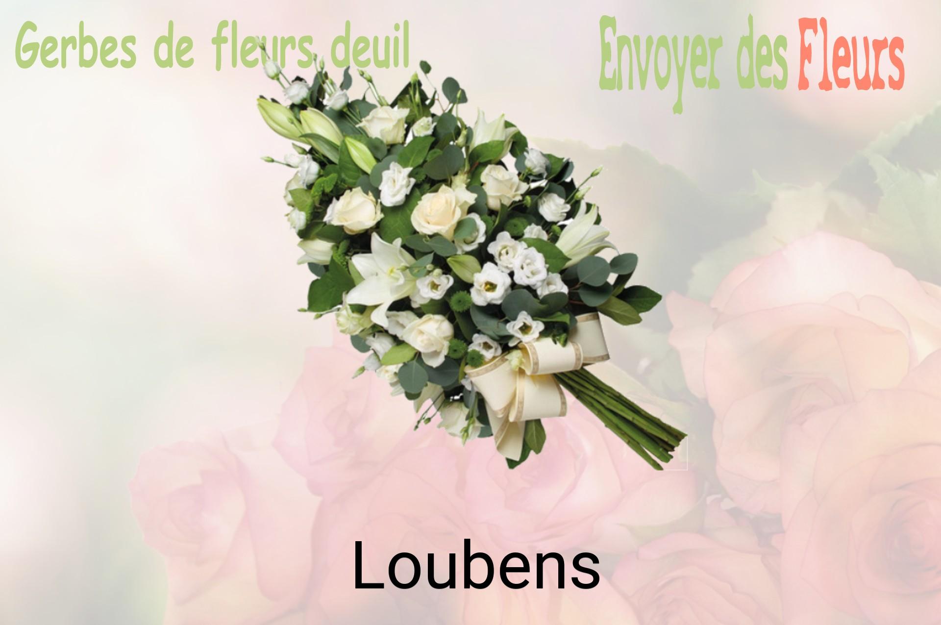 Gerbe de fleurs de deuil livrée à Loubens